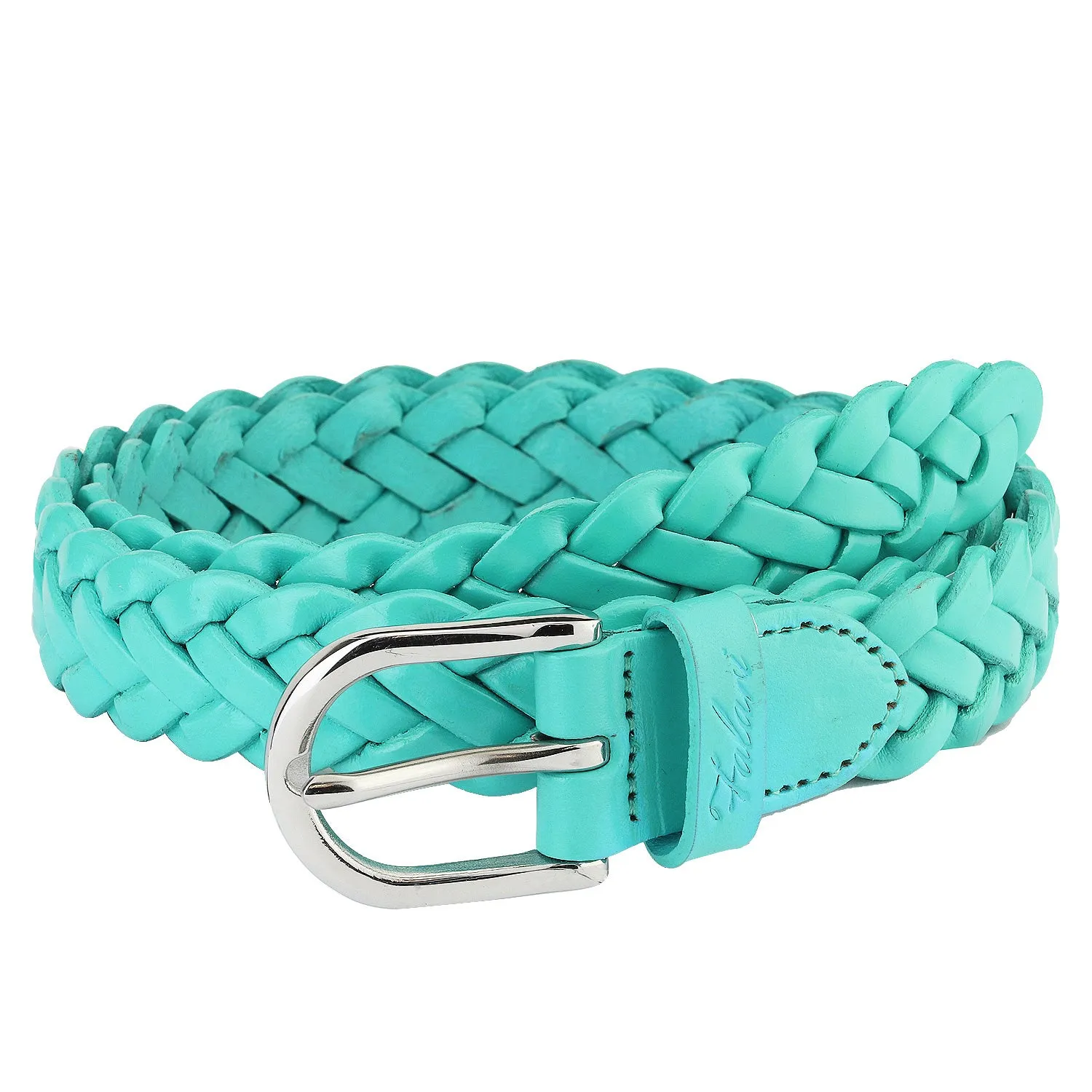 Falari Women's Leather Braided Belt 6007