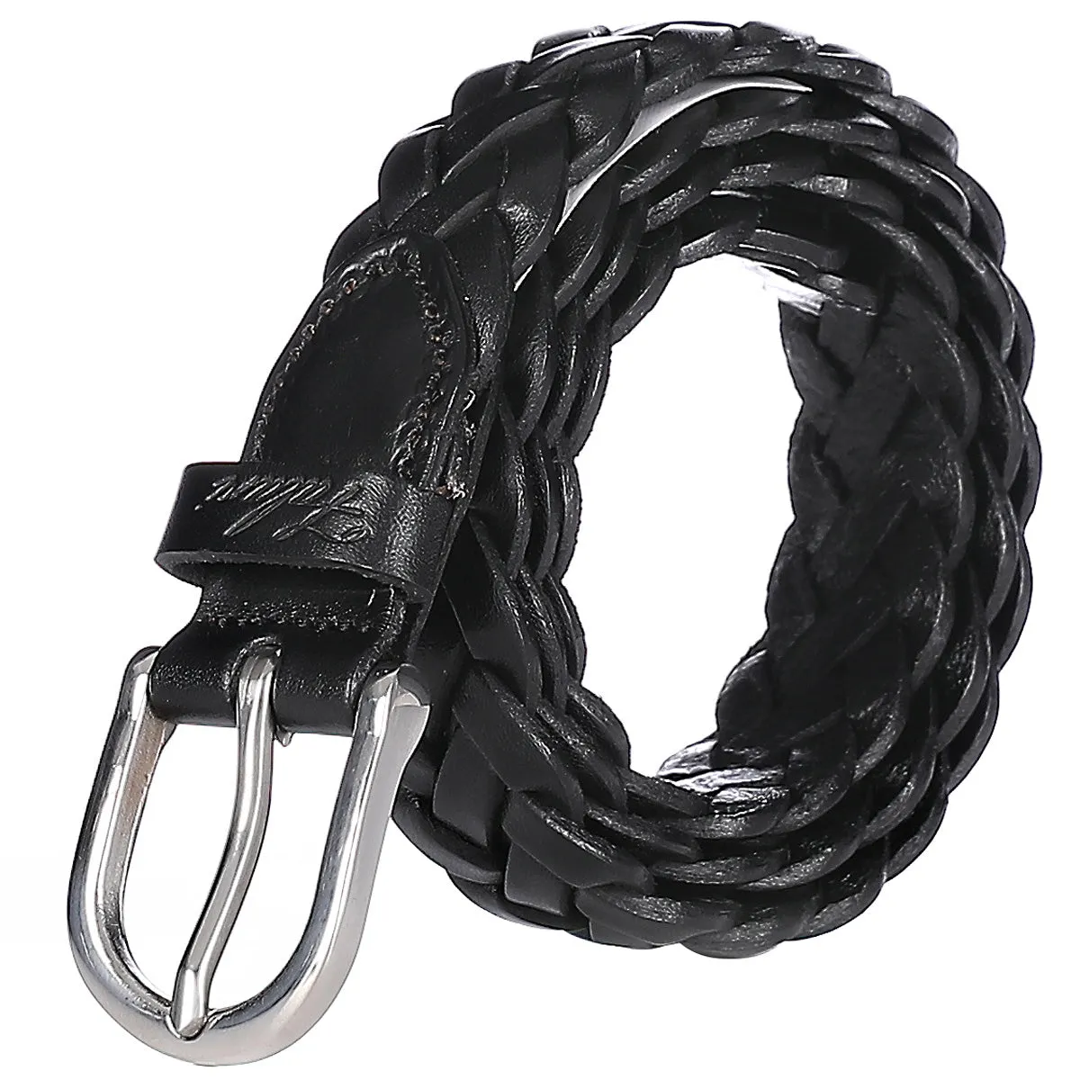 Falari Women's Leather Braided Belt 6007