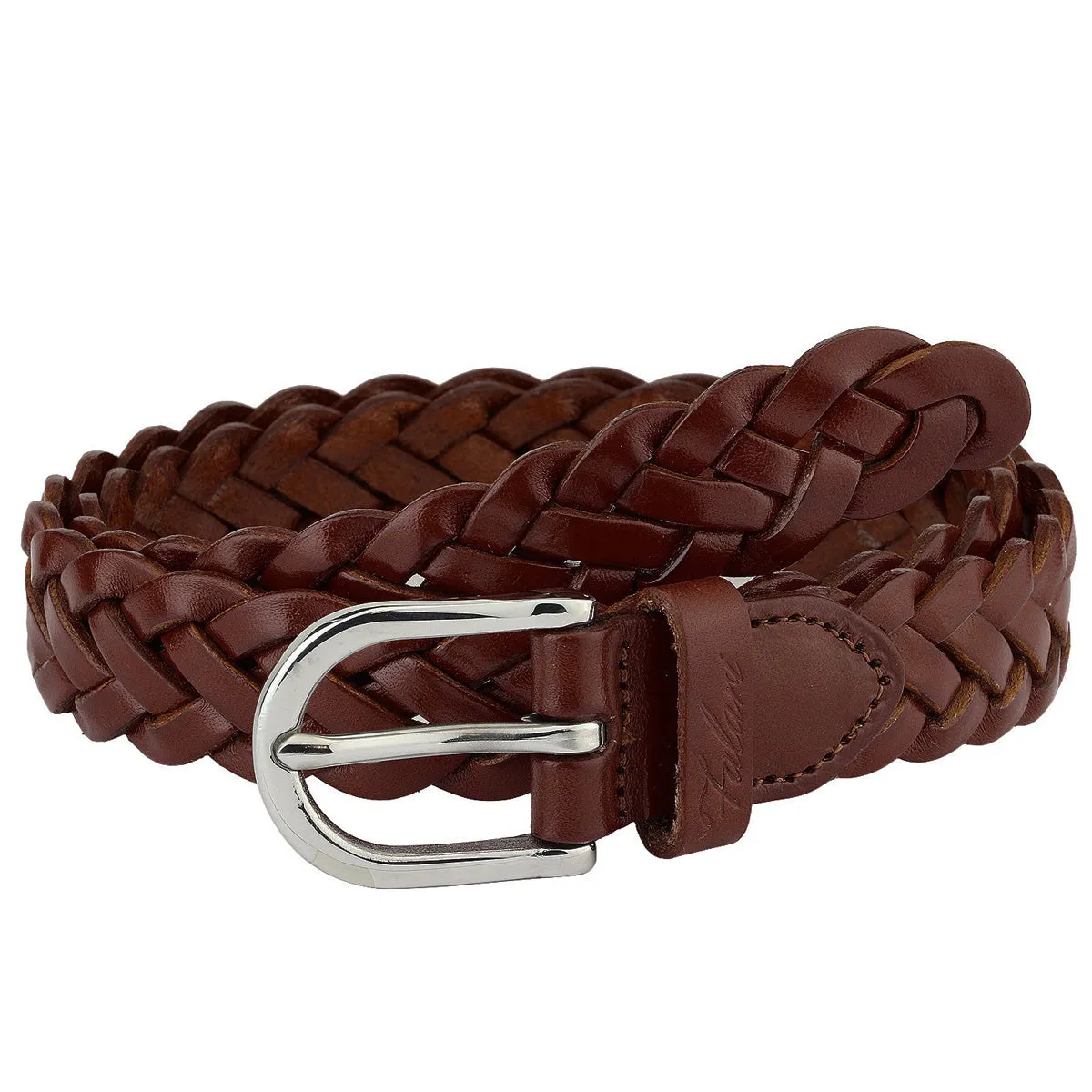 Falari Women's Leather Braided Belt 6007