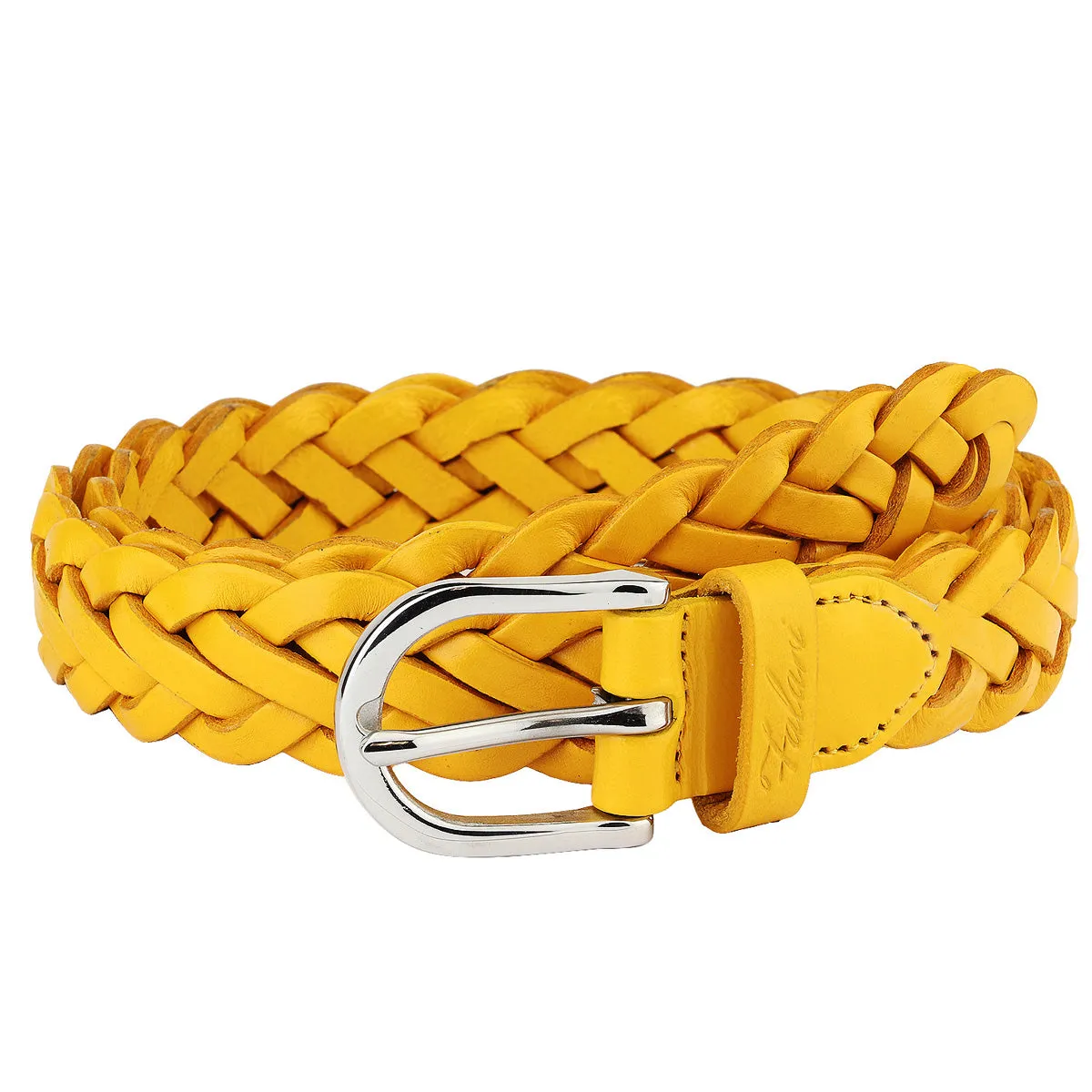 Falari Women's Leather Braided Belt 6007