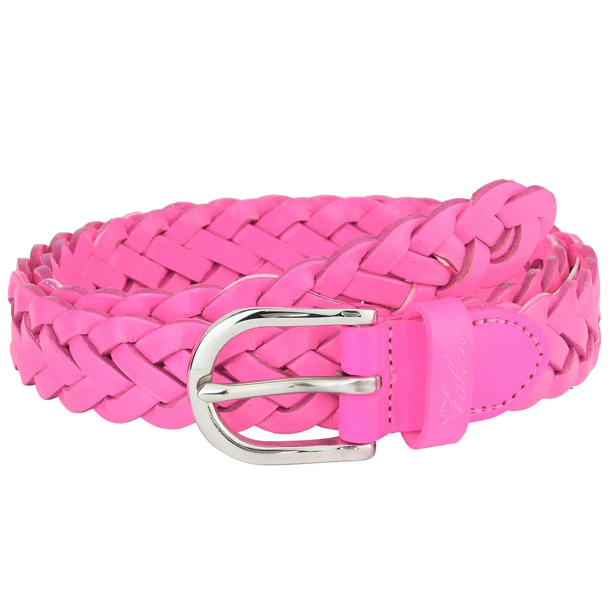 Falari Women's Leather Braided Belt 6007