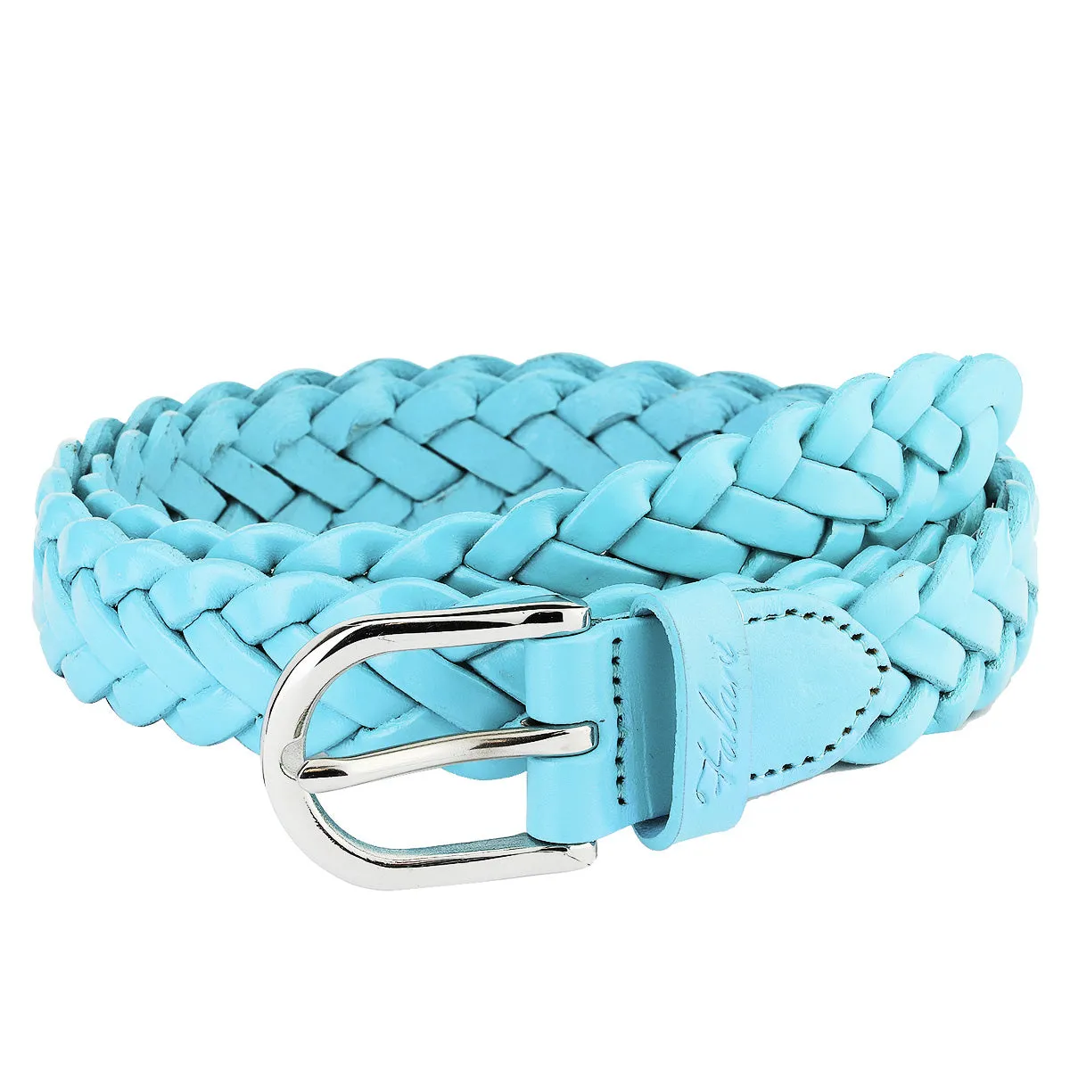 Falari Women's Leather Braided Belt 6007