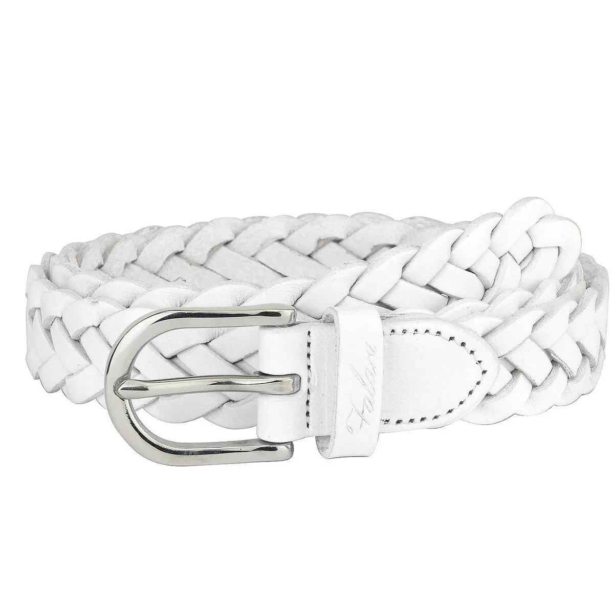 Falari Women's Leather Braided Belt 6007