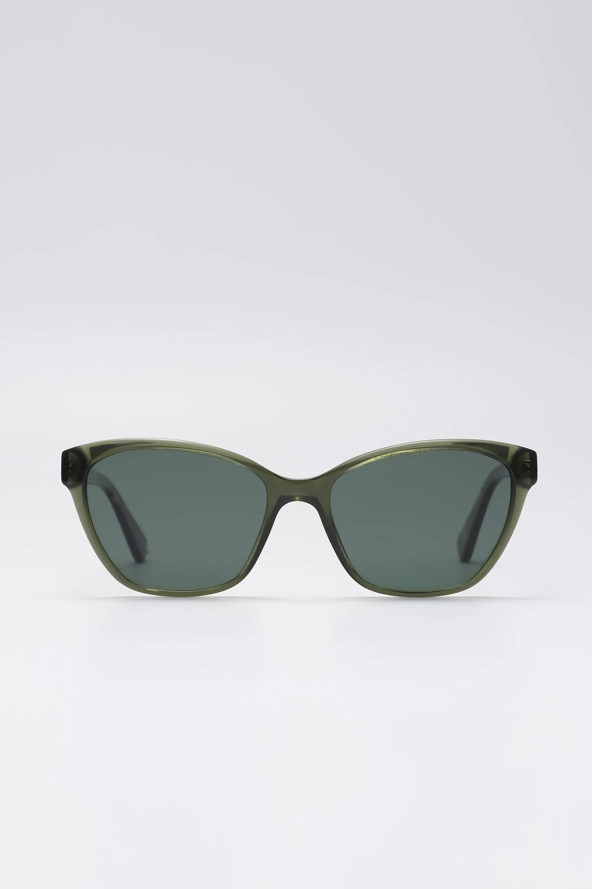Fangyan | Cat-Eye Clear Green Sunglasses