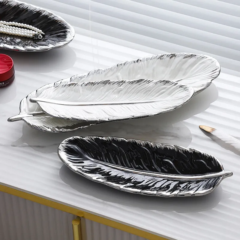 Feather Design Jewellery Tray