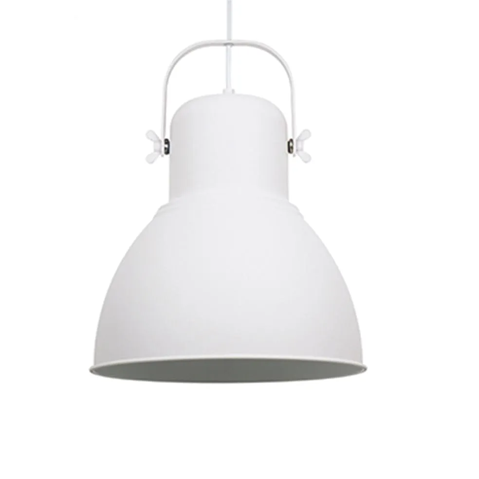 Ferro Metal Pendant Light Grey | White