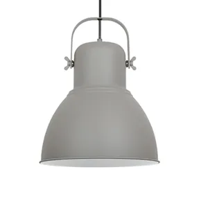 Ferro Metal Pendant Light Grey | White