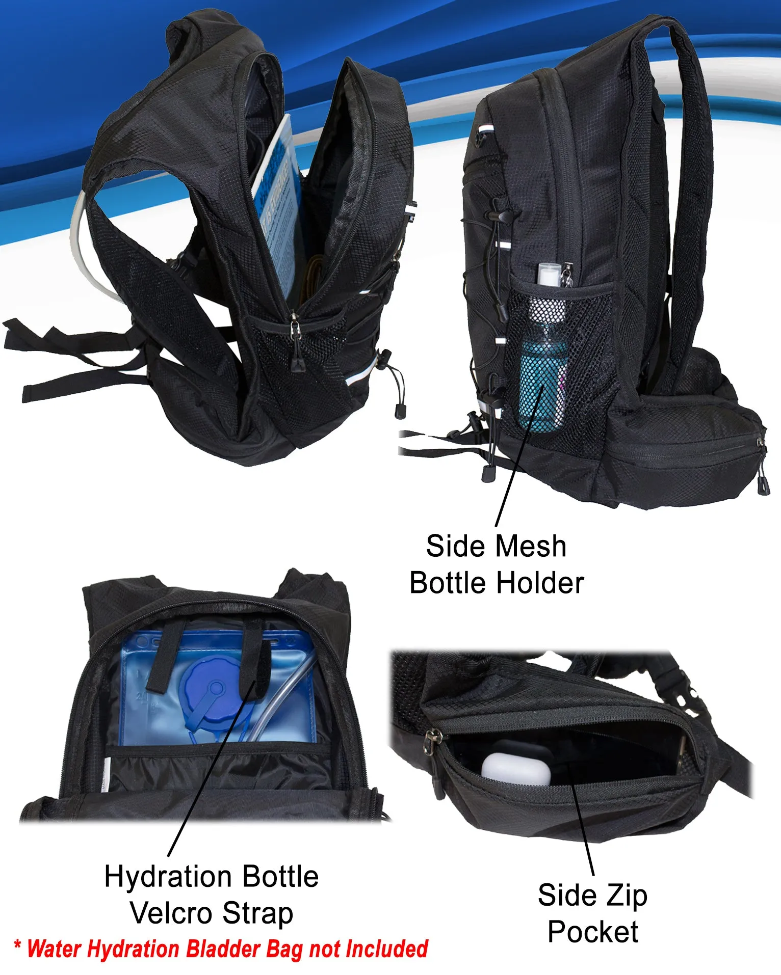 Fino B4498 Tactical Outdoor & Cycling Hydration Water Backpack