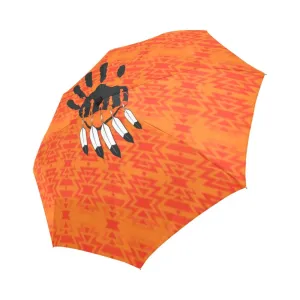 Fire Colors and Turquoise Orange A feather for each Auto-Foldable Umbrella