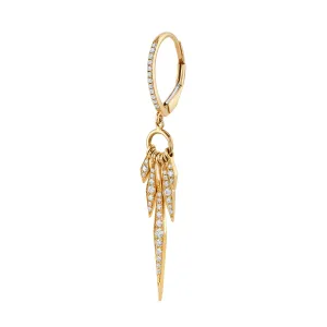 Five-Point Fringe Ring Drop Earring