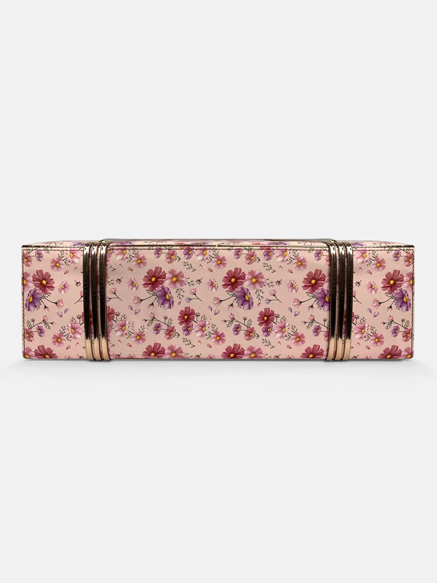 Floral Printed & Rosegold Trunk cum Luggage Bag | Modern Myth
