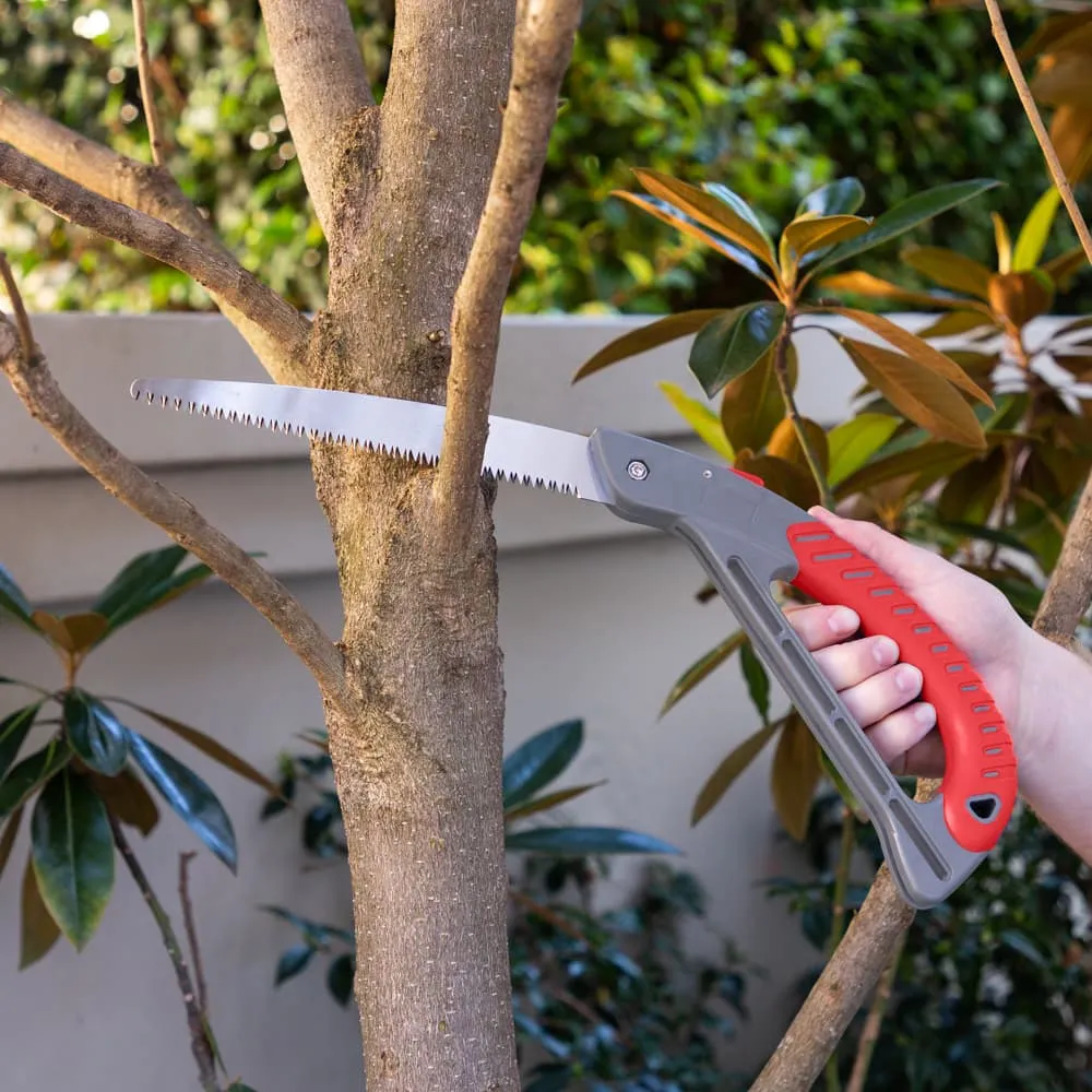 Foldable Pruning Saw - Tough High Carbon Steel Blade with Triple Bevel Teeth