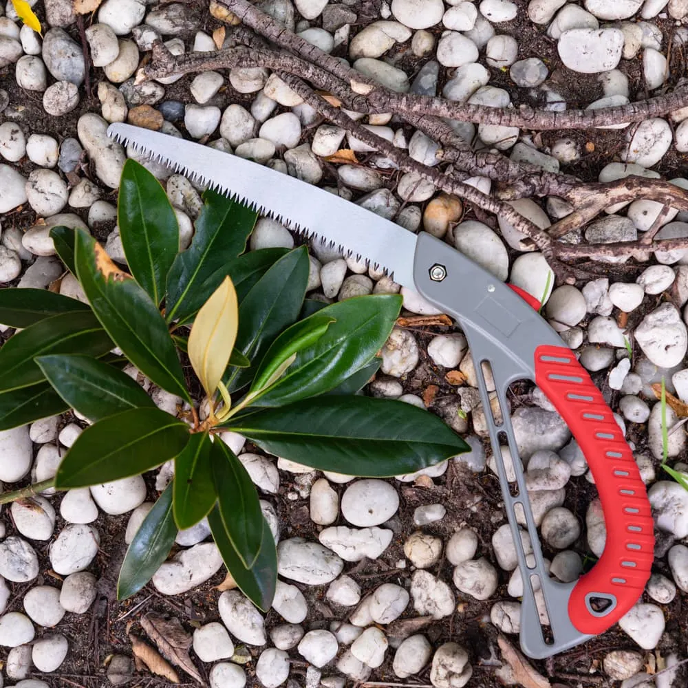 Foldable Pruning Saw - Tough High Carbon Steel Blade with Triple Bevel Teeth