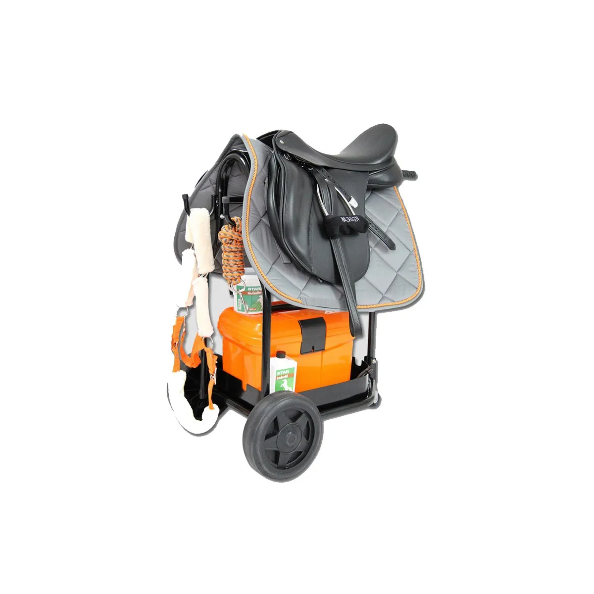 FOLDABLE STABLE CARRY-BASKET BY WALDHAUSEN Black