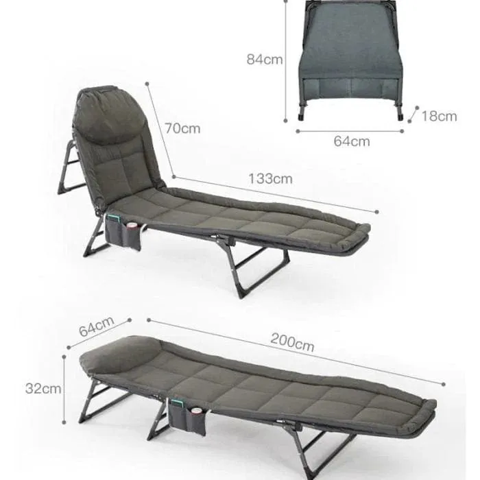 Folding Recliner  Bed  - Ultralight Folding Bed for Tent Travel Office Hiking Camp