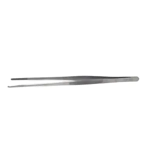 Food Tweezers Stainless Steel Straight Serrated Tips 14" Large Tongs for Cooking Grilling BBQ   More