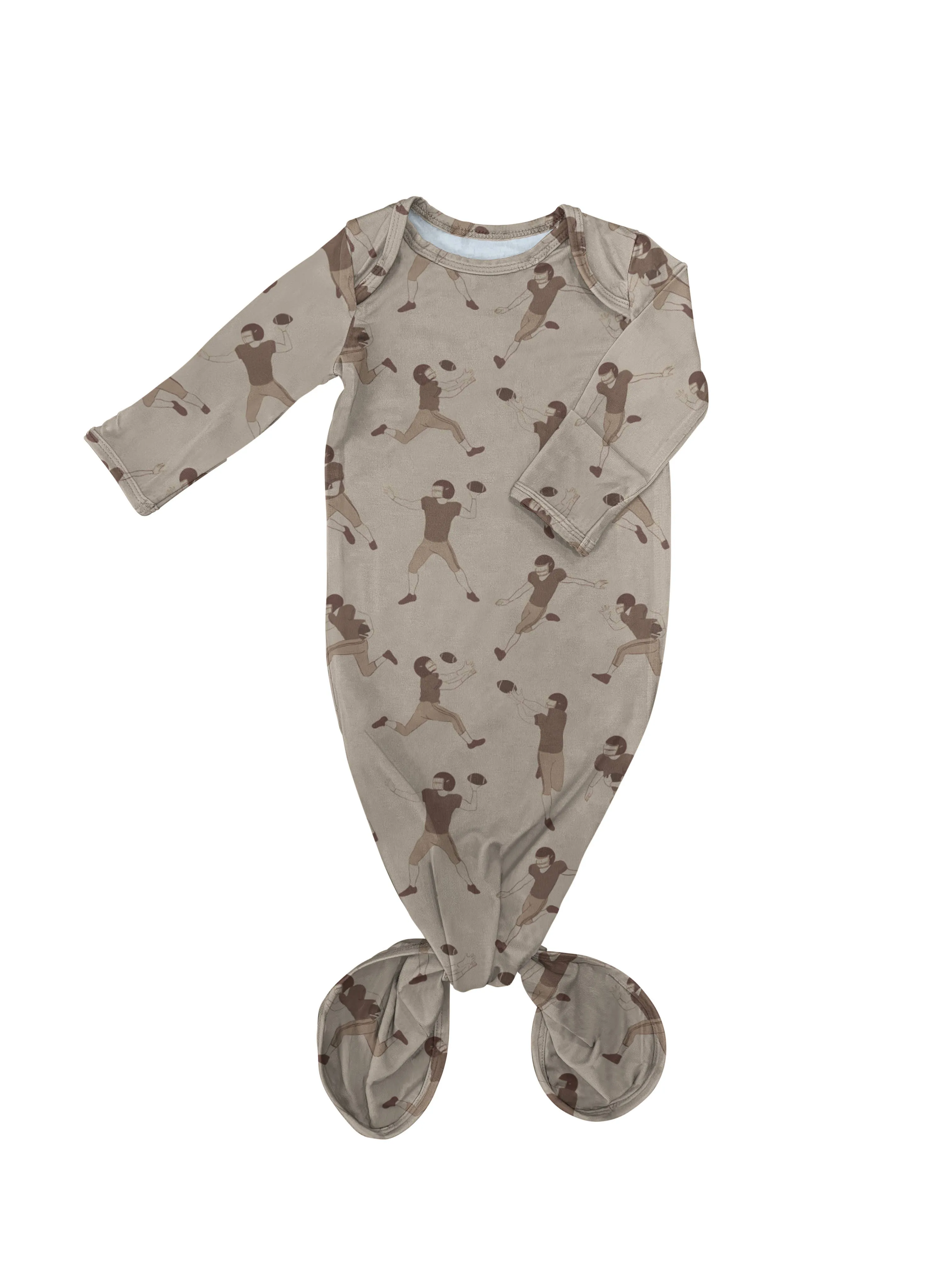 Football Knotted Gown 0-3 Months