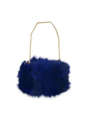 Fox Fur Muff Handbag with Chain