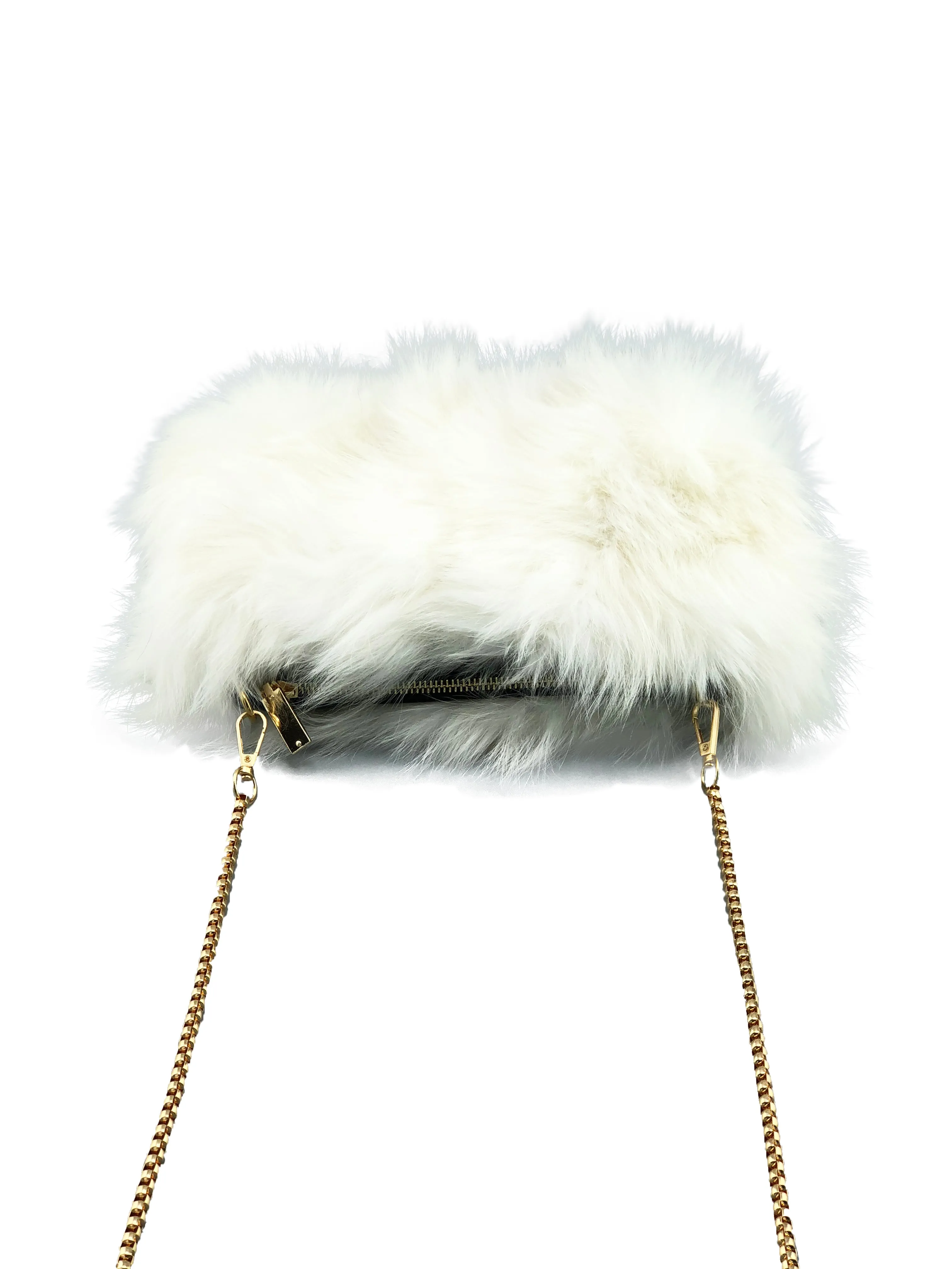 Fox Fur Muff Handbag with Chain