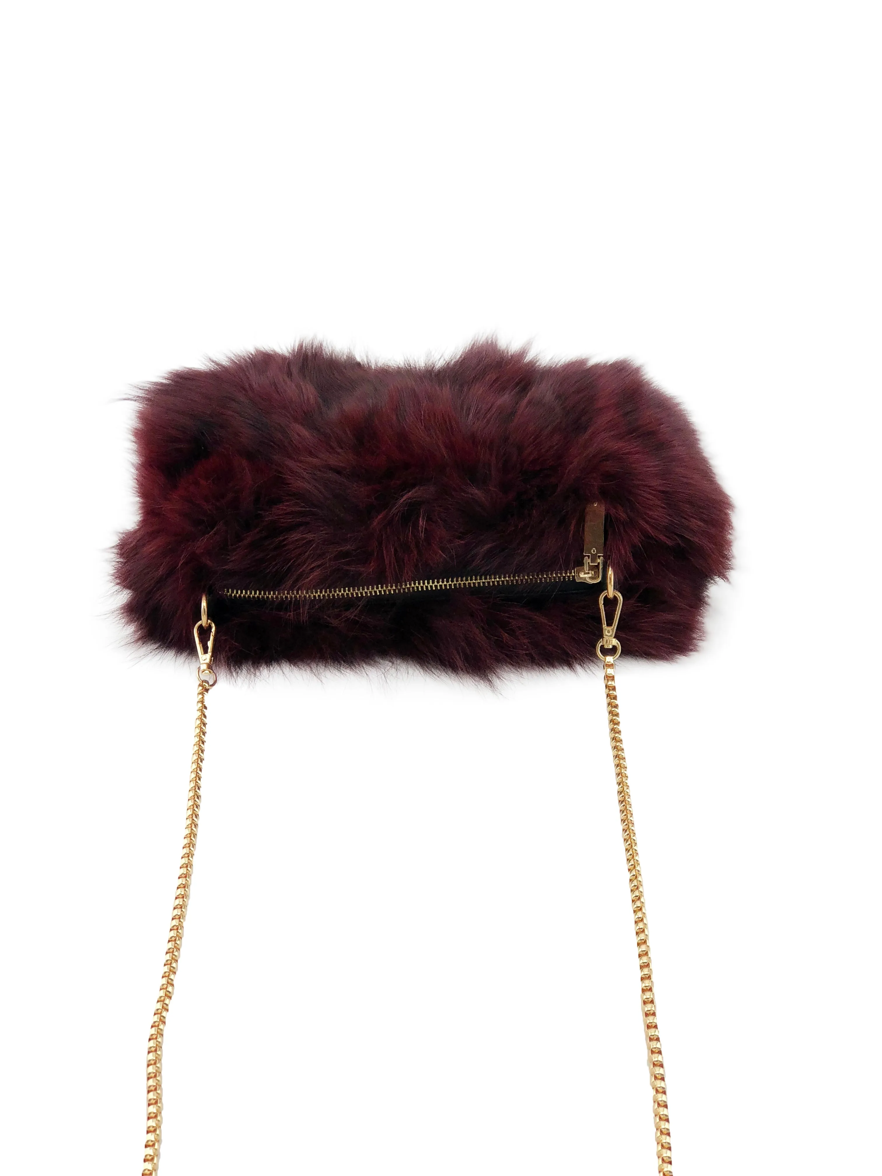 Fox Fur Muff Handbag with Chain
