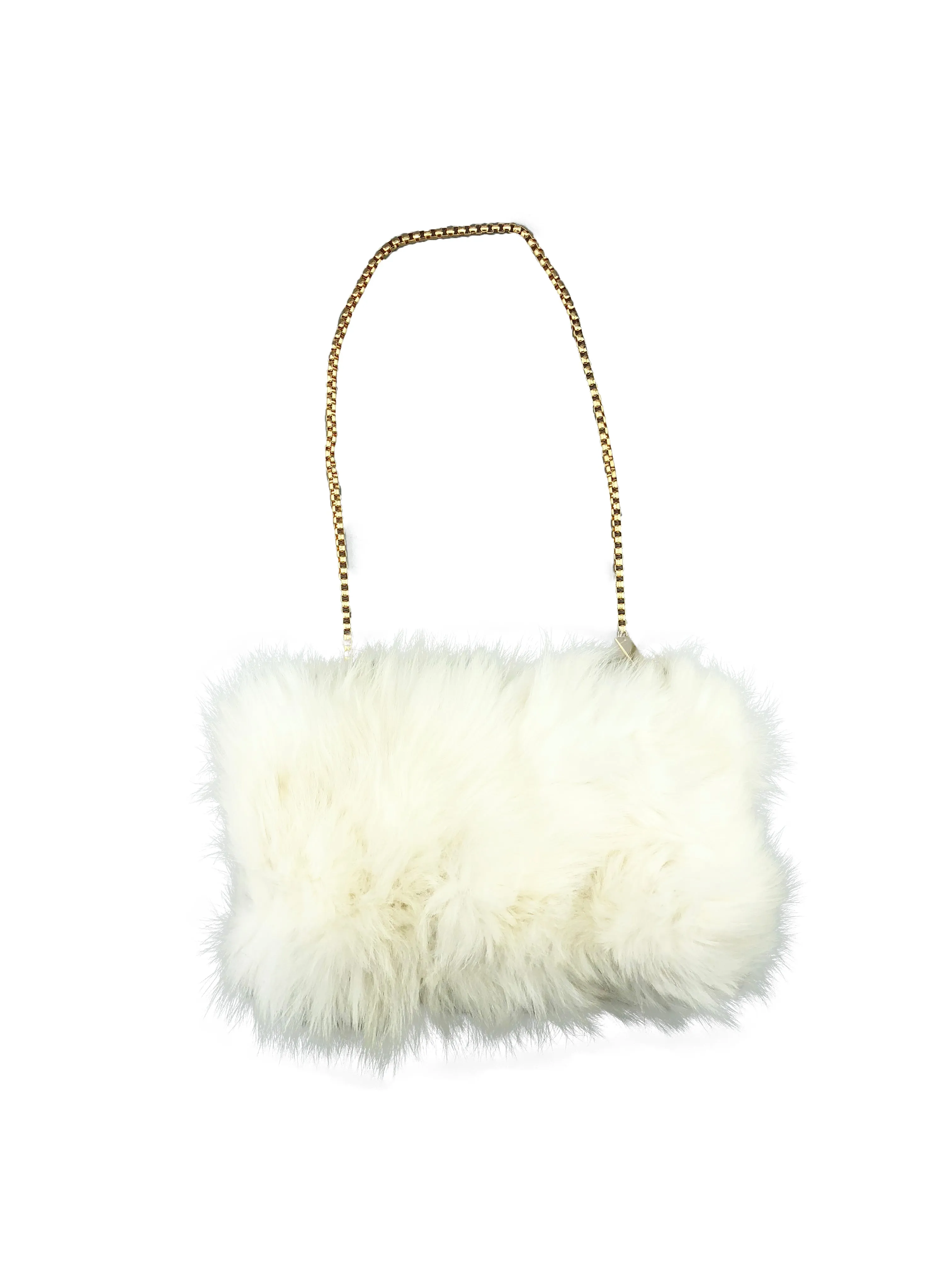 Fox Fur Muff Handbag with Chain