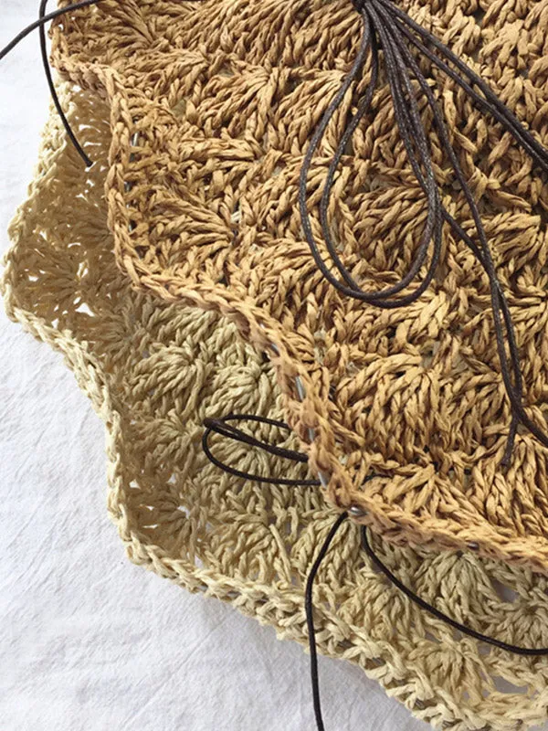 Frill Trim Straw Hat