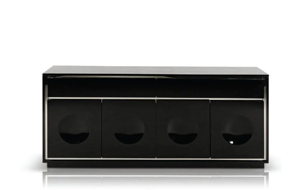 Grand Modern Black Lacquer Buffet