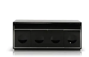 Grand Modern Black Lacquer Buffet