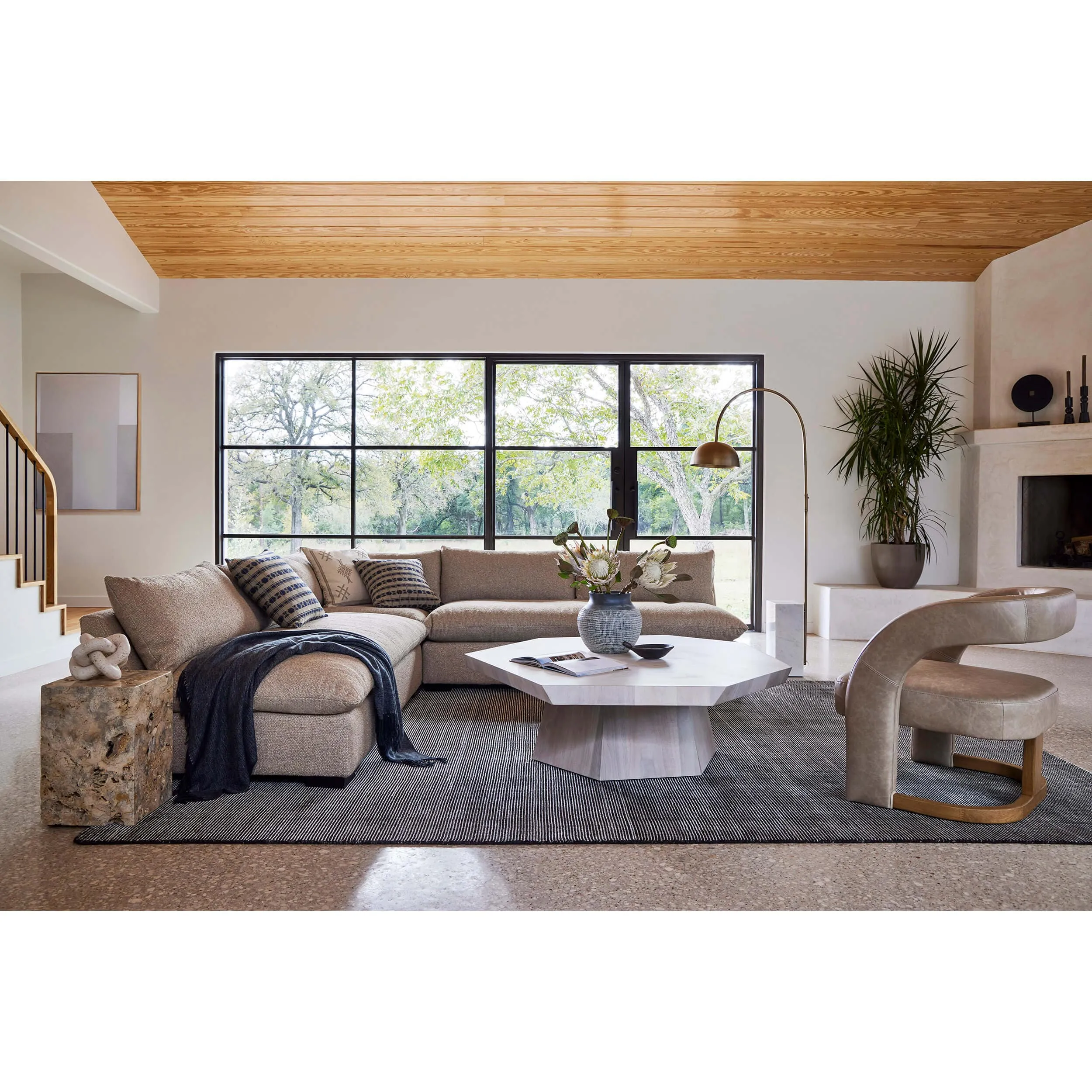 Grant 3 Piece Sectional, Heron Sand