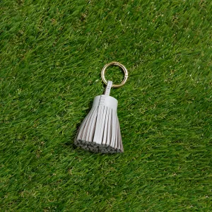 Gray Leather Tassel