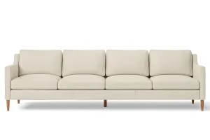 Greco 4 Seater Sofa Cream Leather