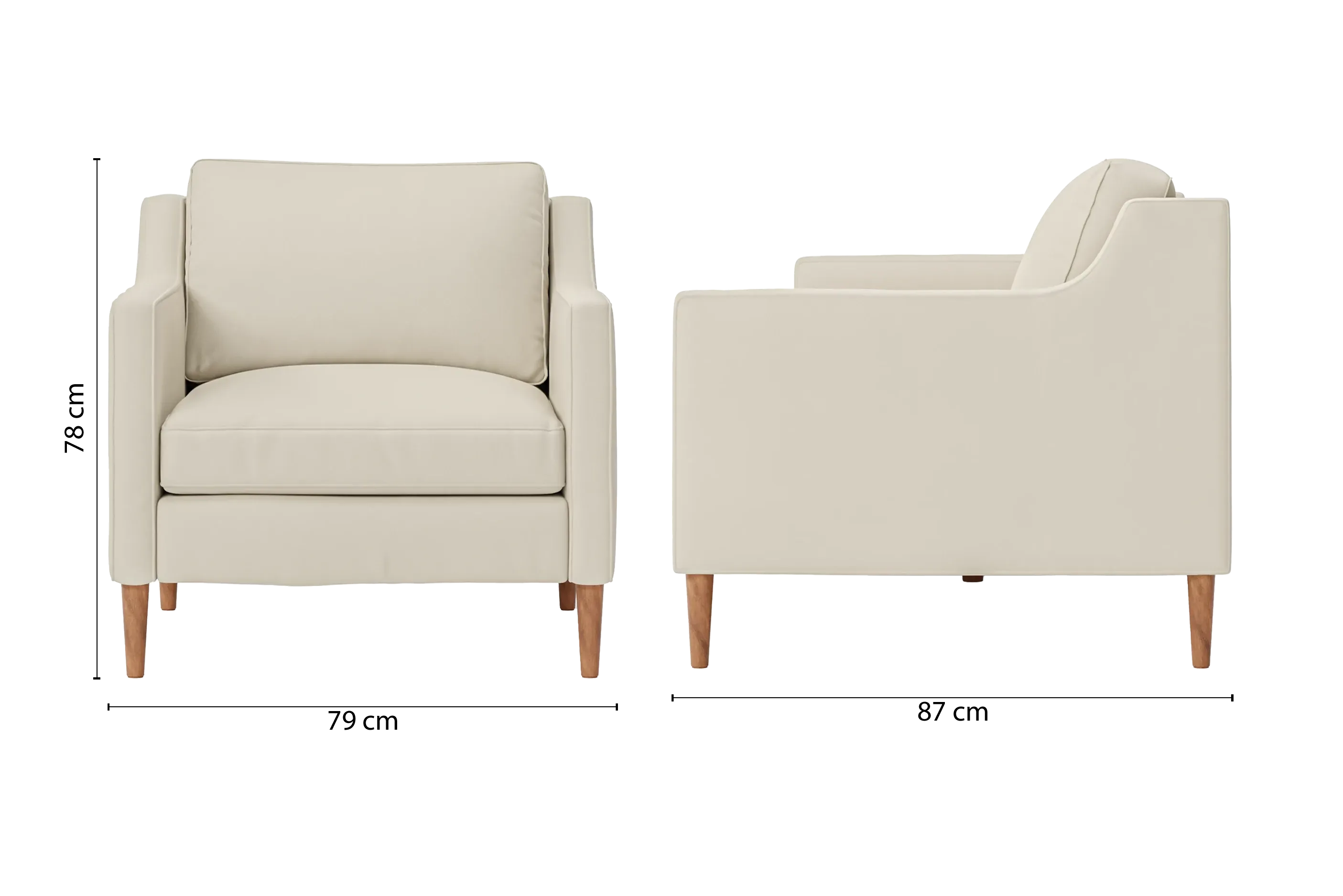Greco Armchair Cream Leather