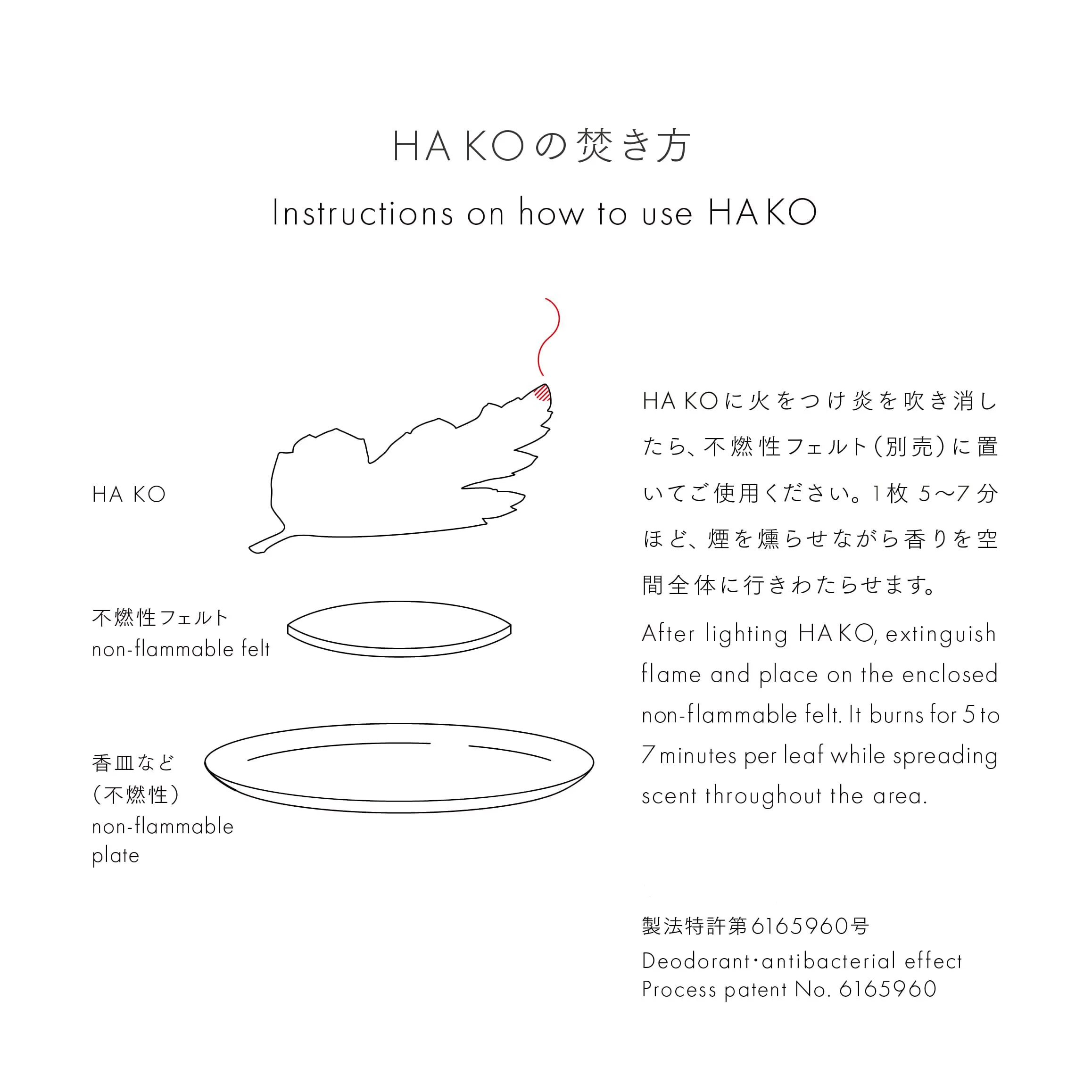 HAKO Paper Leaf Incense (Summer) ‐ Linden
