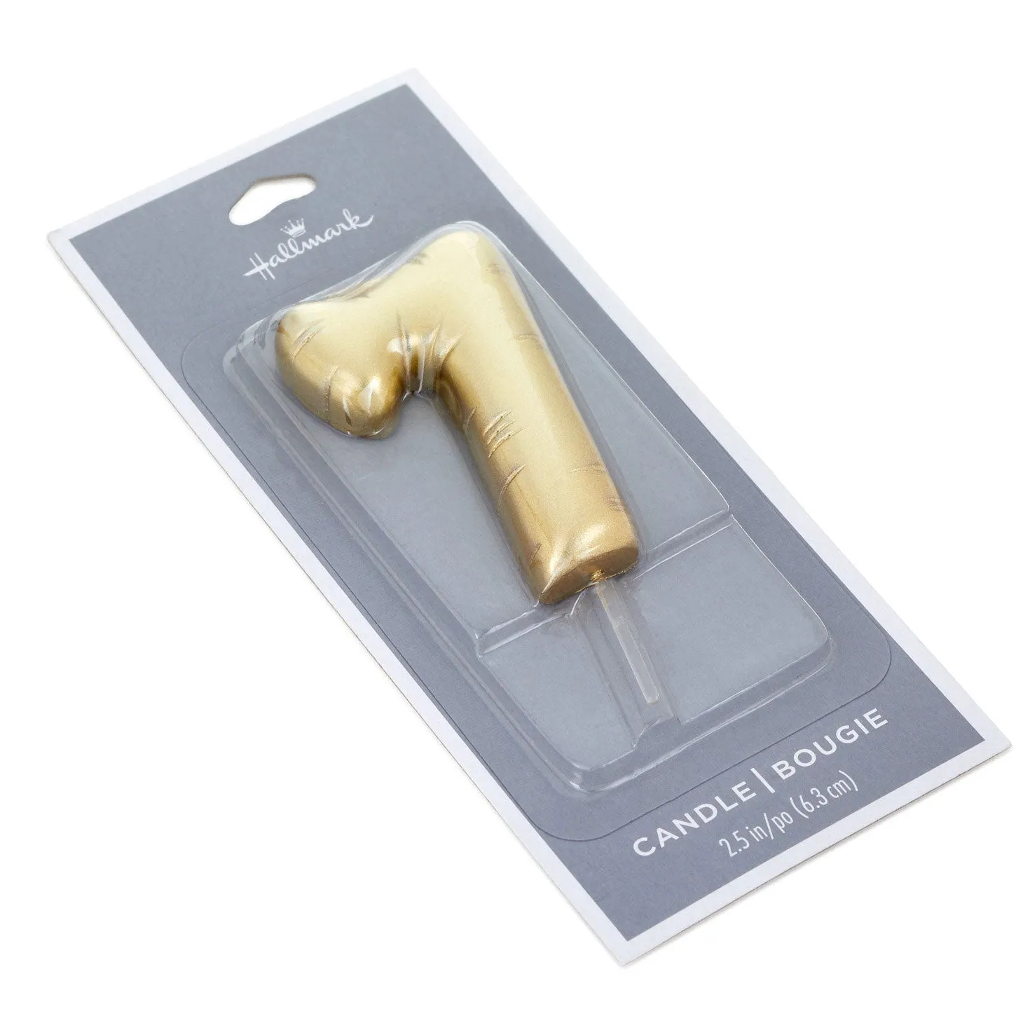 Hallmark ''7'' Metallic Gold Balloon Birthday Candle