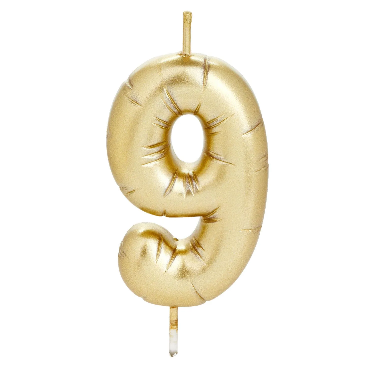 Hallmark ''9'' Metallic Gold Balloon Birthday Candle