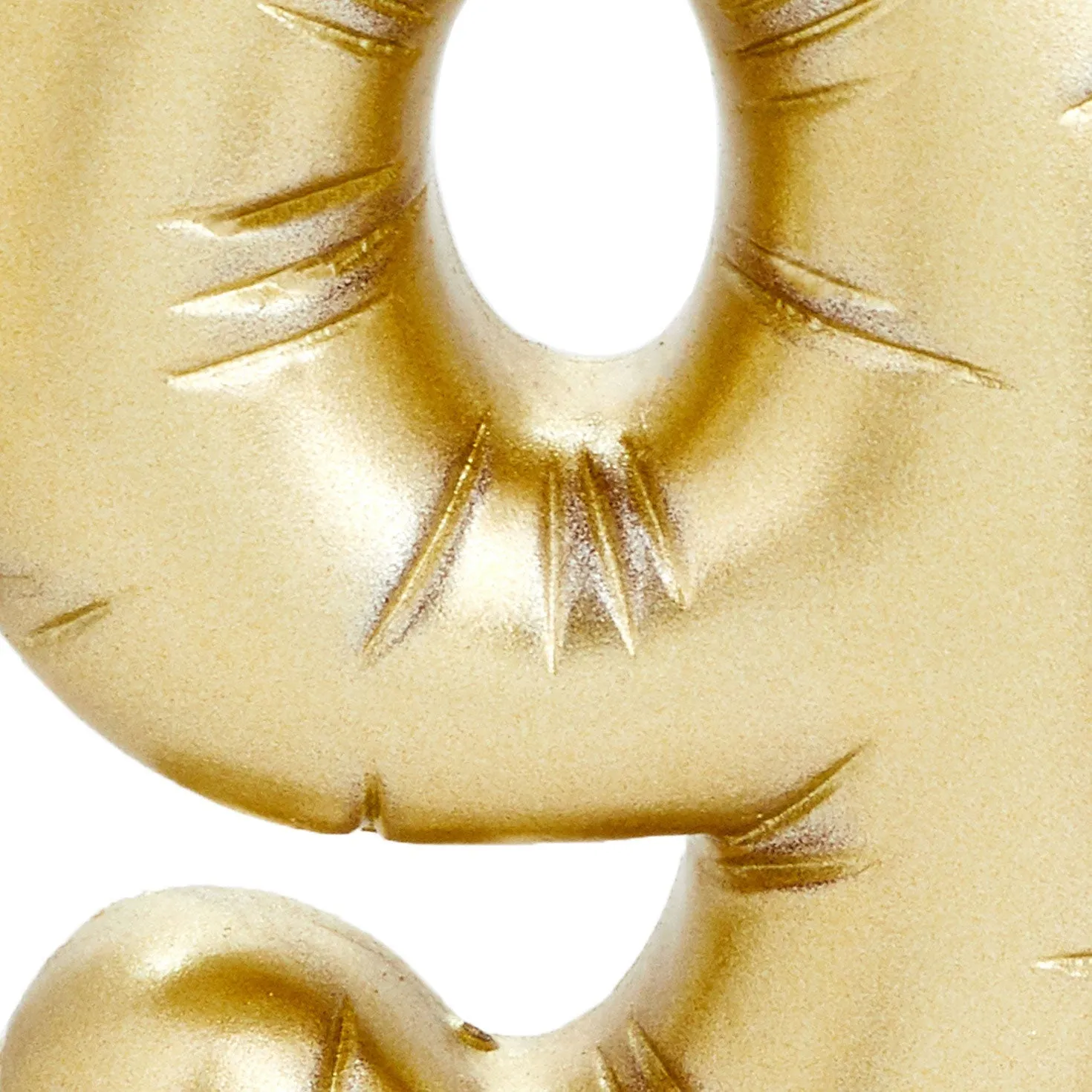 Hallmark ''9'' Metallic Gold Balloon Birthday Candle