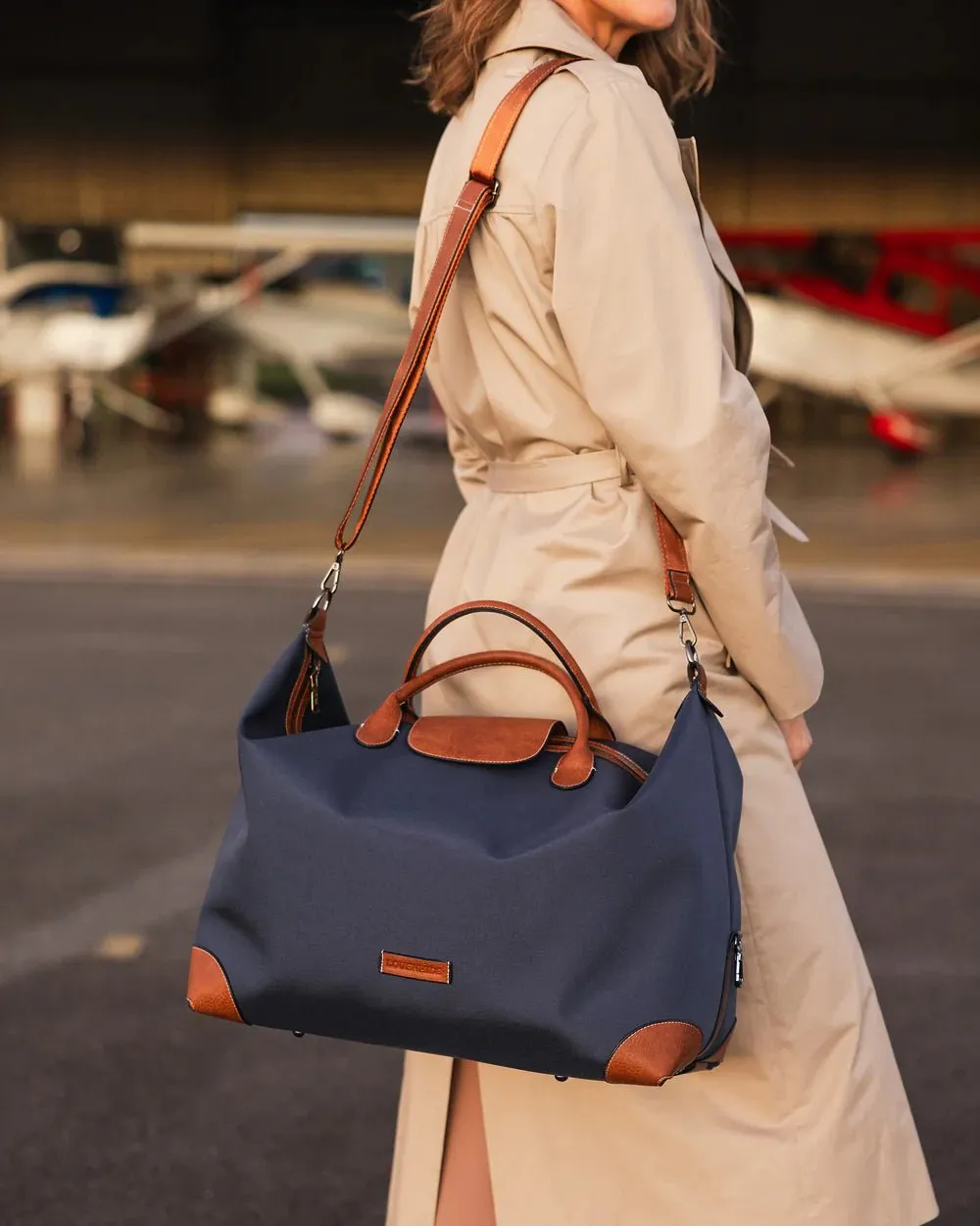 HAMILTON NYLON WEEKENDER BAG NAVY