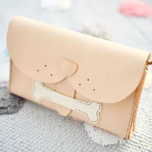 Handmade Leather Cute Dog Round Bag Chain Shoulder Bag Personalized Monogrammed Gift Custom Chain Crossbody Bag Purse Chain Shoulder Bag Purse