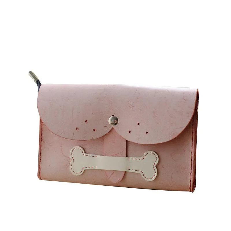Handmade Leather Cute Dog Round Bag Chain Shoulder Bag Personalized Monogrammed Gift Custom Chain Crossbody Bag Purse Chain Shoulder Bag Purse