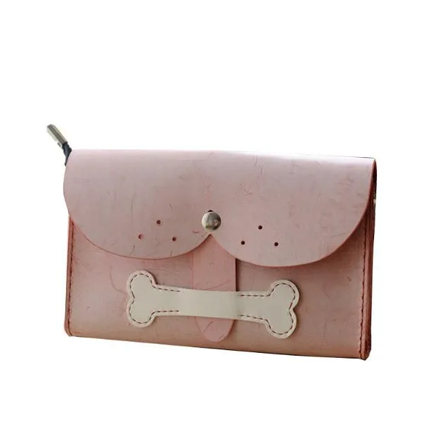 Handmade Leather Cute Dog Round Bag Chain Shoulder Bag Personalized Monogrammed Gift Custom Chain Crossbody Bag Purse Chain Shoulder Bag Purse