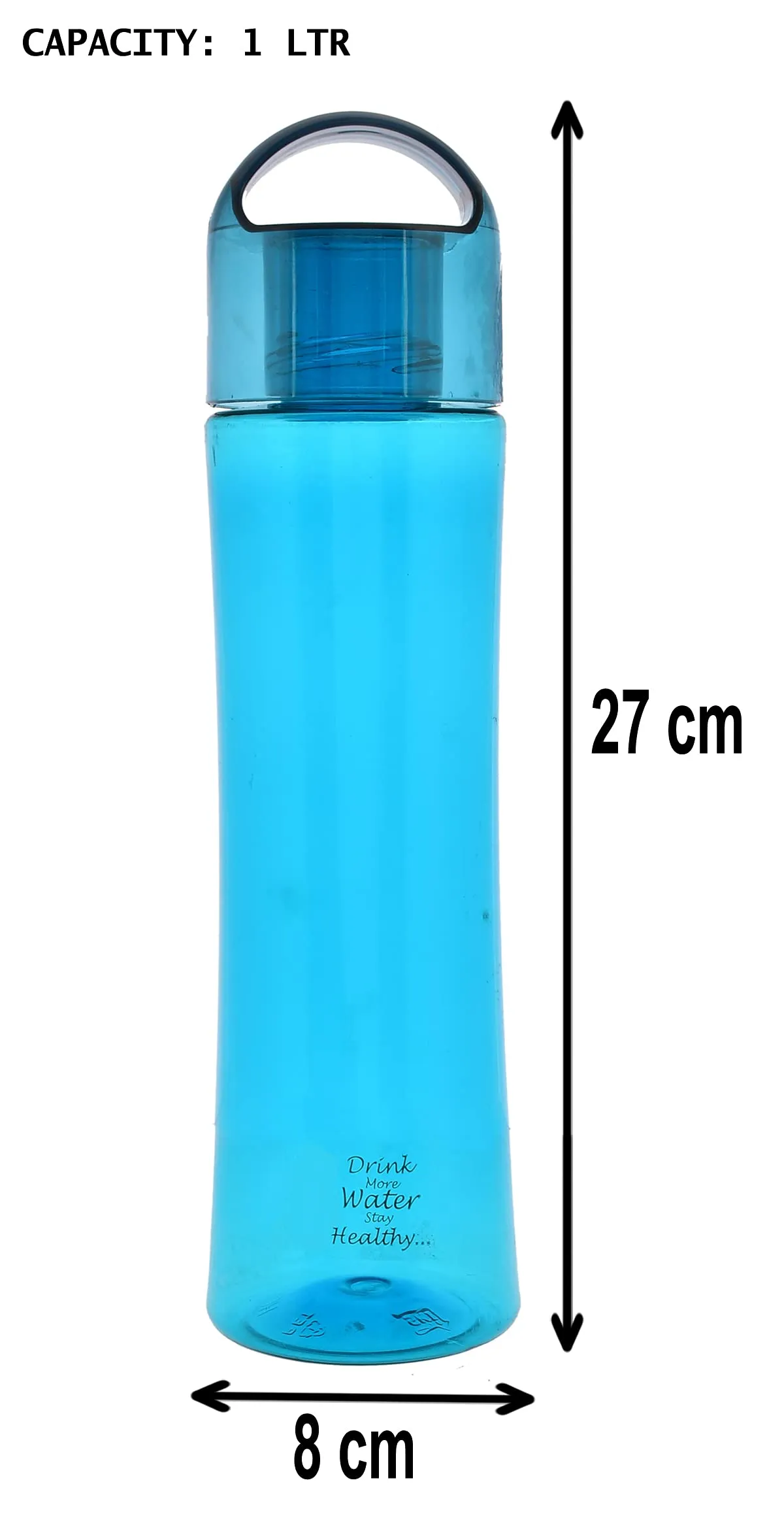 Heart Home Unbreakable BPA & Leak Free Plastic Water Bottle-1 Litre, Pack of 6 (Green & Blue)