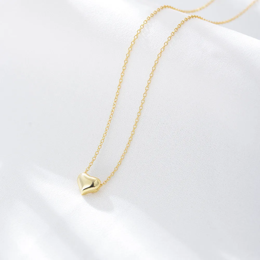 Heart-shaped Sterling Silver Necklace for Women