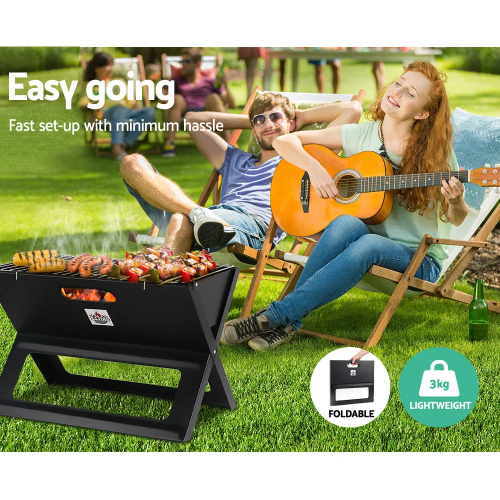 Heavy-Duty Portable Charcoal BBQ Grill & Smoker - Grillz