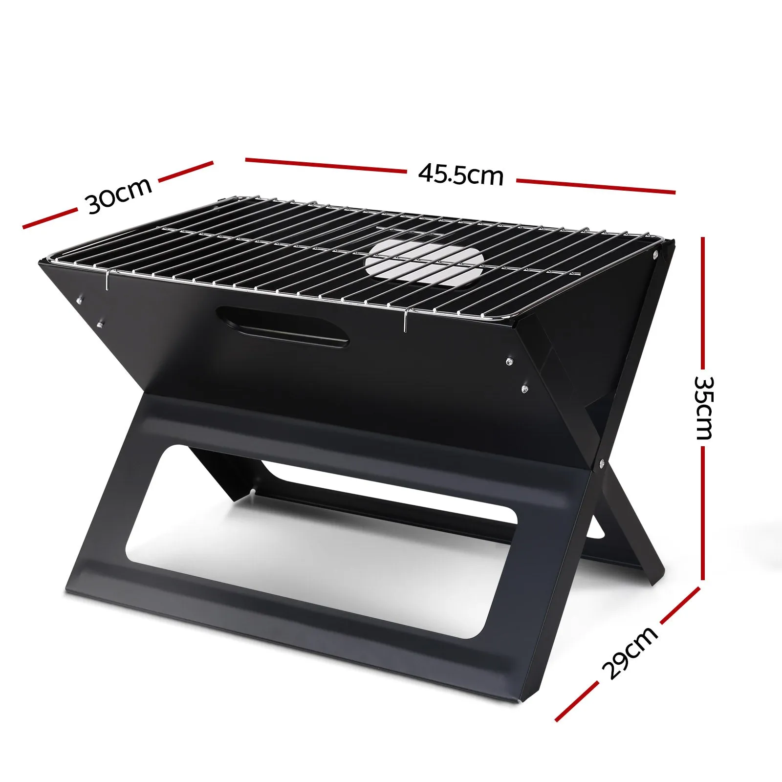 Heavy-Duty Portable Charcoal BBQ Grill & Smoker - Grillz
