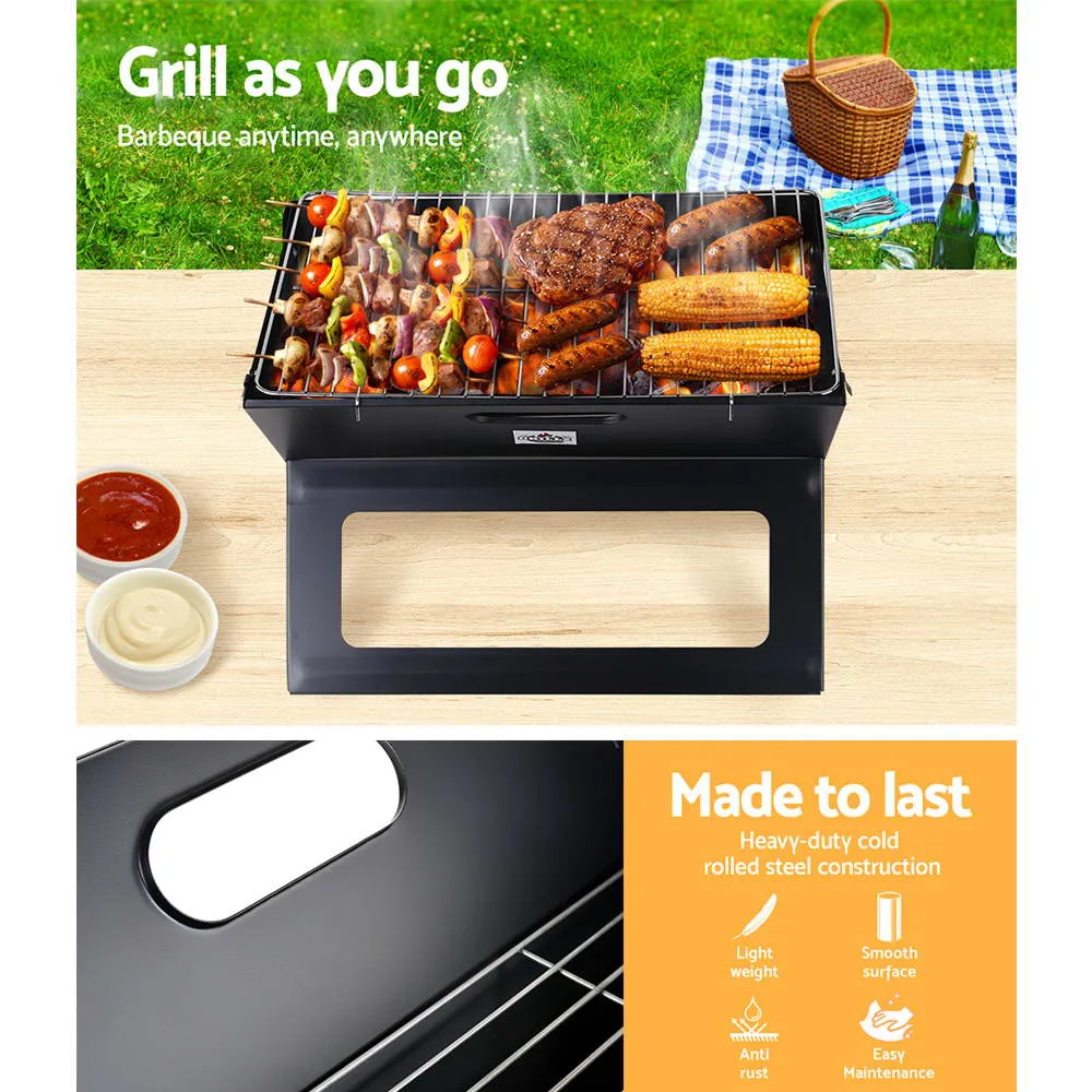 Heavy-Duty Portable Charcoal BBQ Grill & Smoker - Grillz