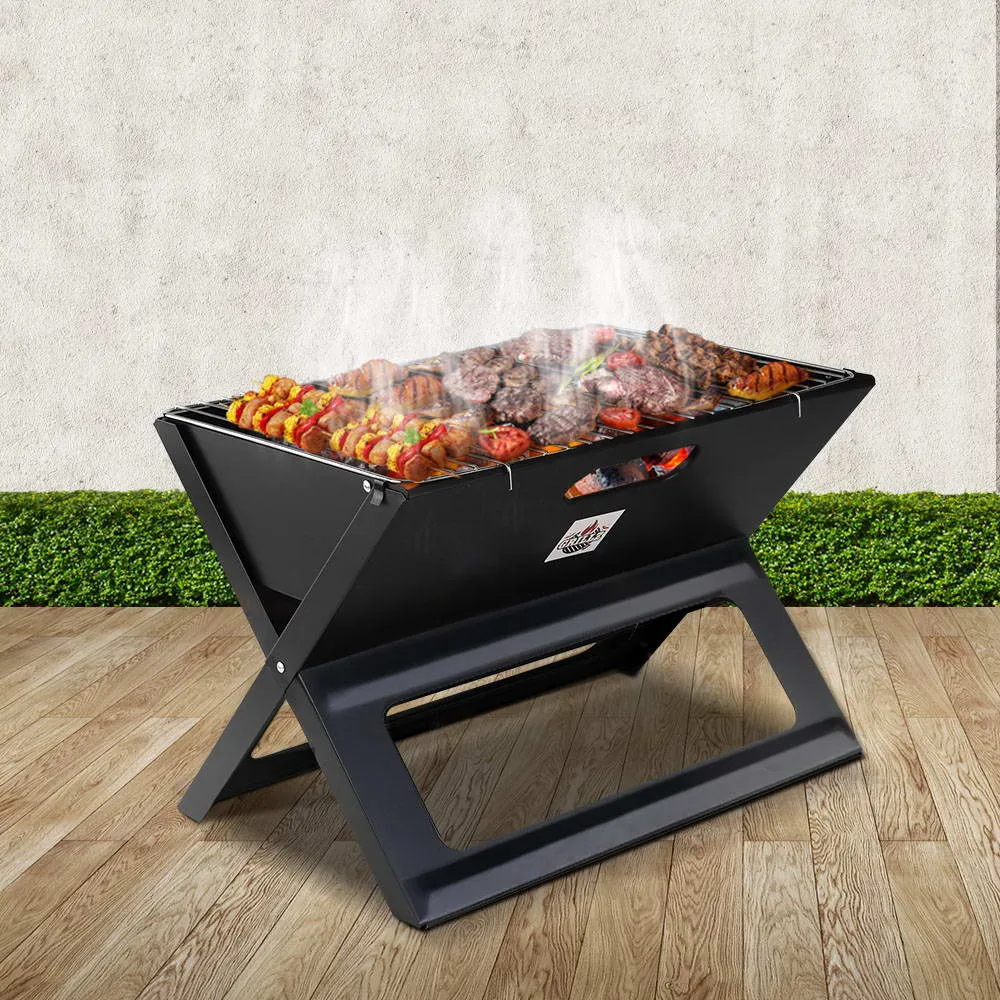 Heavy-Duty Portable Charcoal BBQ Grill & Smoker - Grillz