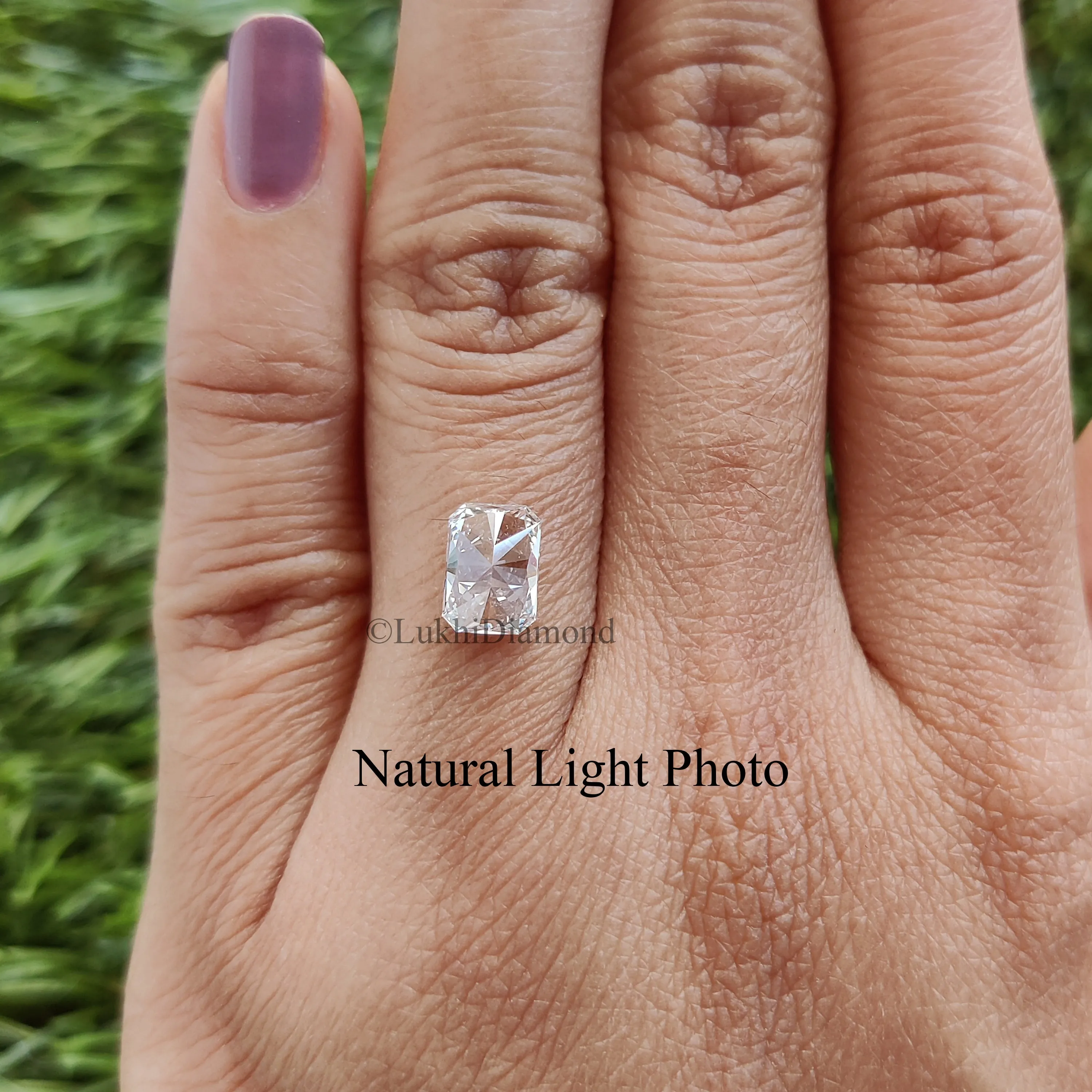 IGI Certified 1 CT Radiant Brilliant Cut E/F Color VS Clarity Lab Grown cvd Diamond Cut Cornered Rectangular Modified Brilliant Diamond Q155