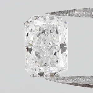 IGI Certified 1 CT Radiant Brilliant Cut E/F Color VS Clarity Lab Grown cvd Diamond Cut Cornered Rectangular Modified Brilliant Diamond Q155