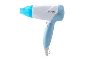 Intex 1500W Foldable Hair Dryer with 2 Speed and Heat Settings, Cool Shot Switch and Detachable Concentrator (HD 1503)