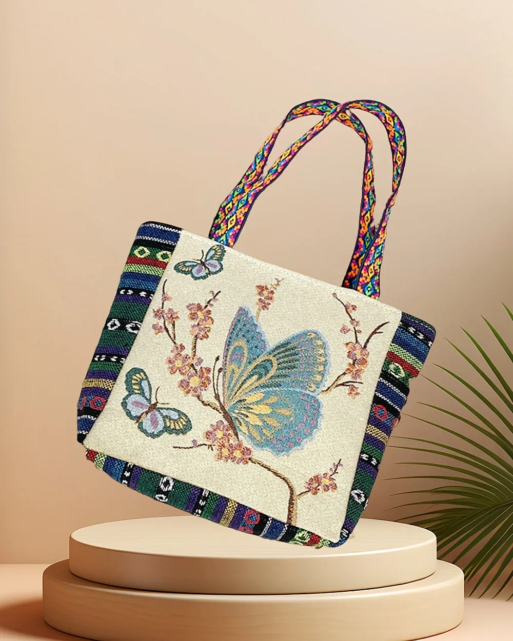 JCBA33008 Vintage Embroidered Fabric Bag - Ethnic Style